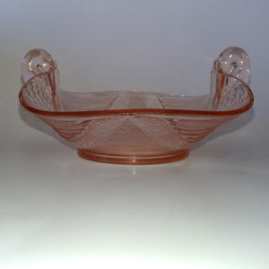 Vintage Fenton Pink Depresson Swan Trinket Dish